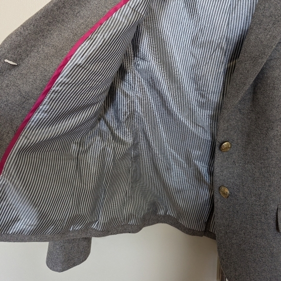 J. Crew wool blend gray blazer sz 4 - Picture 7 of 8
